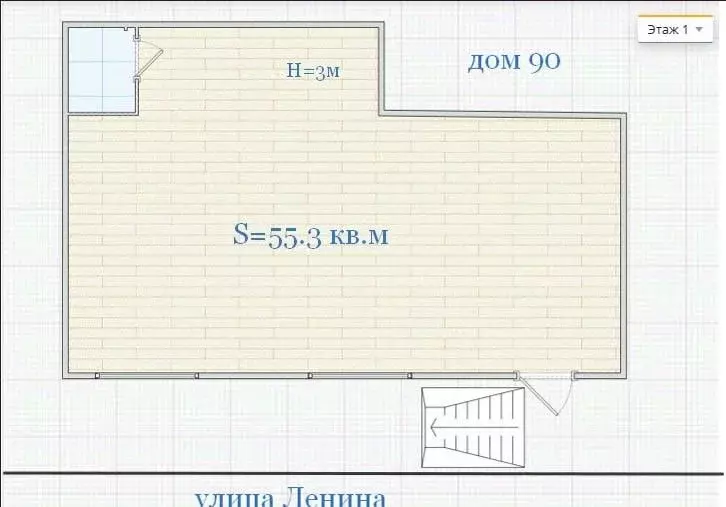 Торговая площадь в Вологодская область, Череповец ул. Ленина, 90 (55 ... - Фото 2