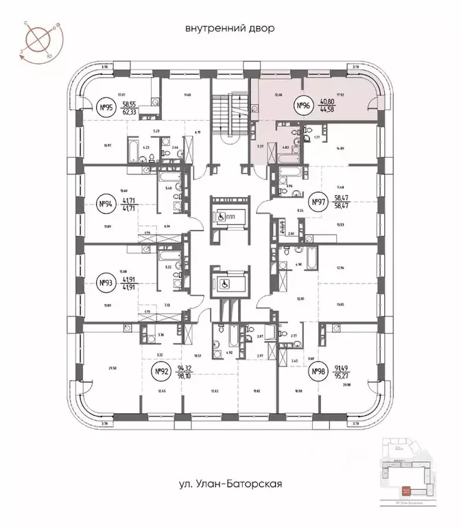 1-к кв. Иркутская область, Иркутск Макс жилой комплекс (44.58 м) - Фото 2