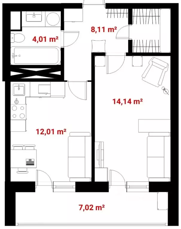 1-к кв. Санкт-Петербург Ленинский просп., 64к1 (38.3 м) - Фото 1