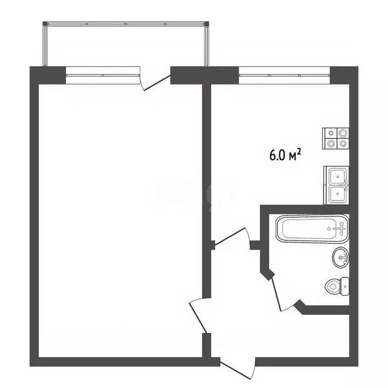 1-к кв. Вологодская область, Шексна рп, Шексна Северная мкр ул. ... - Фото 1