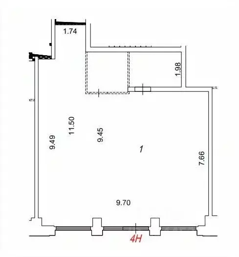 Помещение свободного назначения в Москва ул. Василия Ланового, 7с1 (94 ... - Фото 1