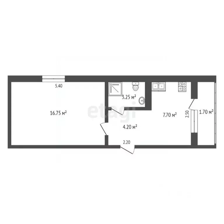 1-к кв. Крым, Щелкино Ленинский район, 3-й мкр, 102 (33.6 м) - Фото 1