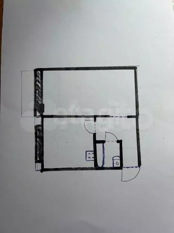 1-к. квартира, 30 м, 4/5 эт. - Фото 0