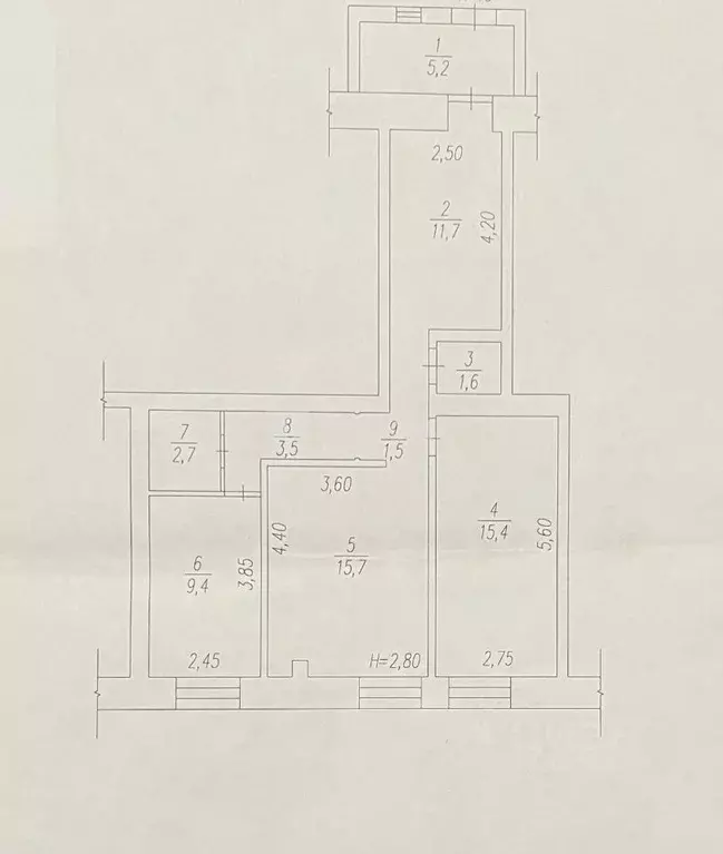 3-к кв. Кемеровская область, Мыски Вокзальная ул., 15 (61.5 м) - Фото 2