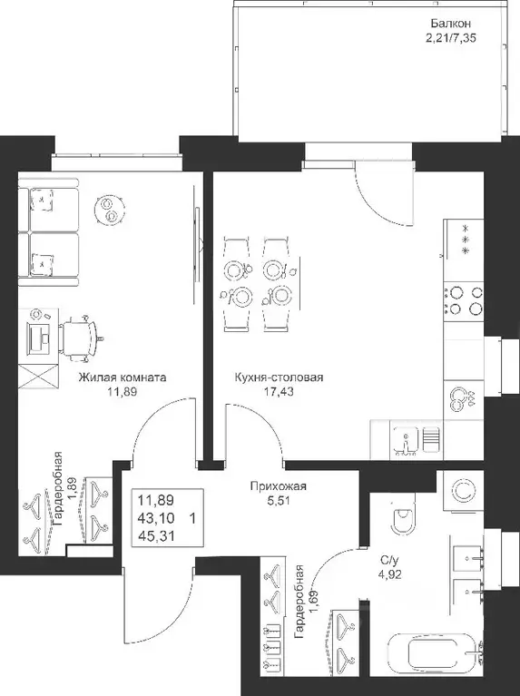 1-к кв. Татарстан, Лаишевский район, Столбищенское с/пос, с. Усады ул. ... - Фото 0