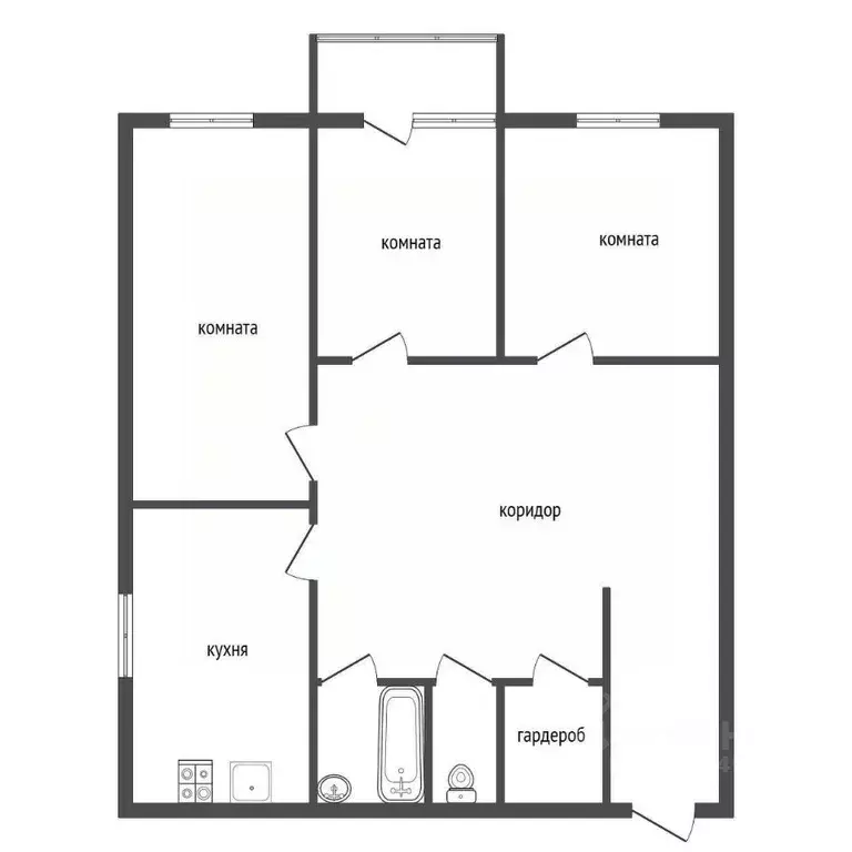 3-к кв. Воронежская область, Воронеж Минская ул., 67 (70.0 м) - Фото 2