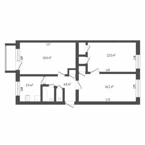 3-комнатная квартира: Новосибирск, Советский район, микрорайон ... - Фото 0