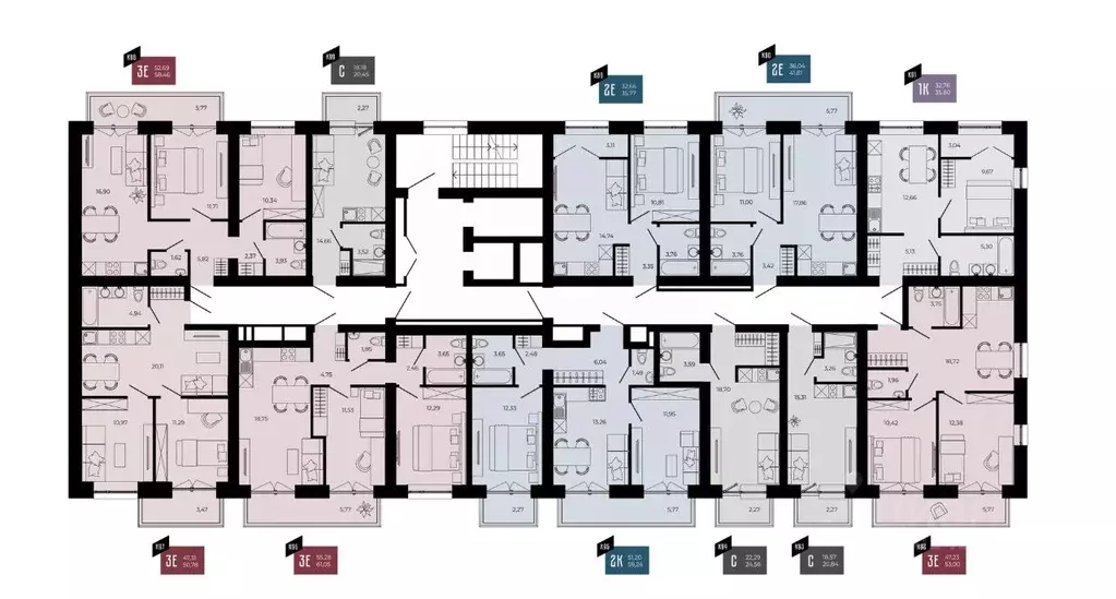3-к кв. Пензенская область, Пенза ул. Тепличная, 55 (50.78 м) - Фото 2