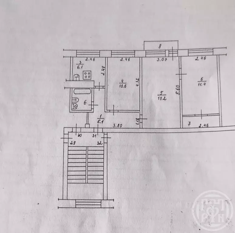 3-к кв. Ленинградская область, Луга ул. Красной Артиллерии, 34 (56.3 ... - Фото 1