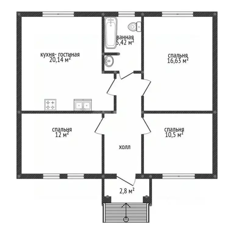 Дом в Башкортостан, Уфа городской округ, с. Нагаево 71А (140 м) - Фото 2