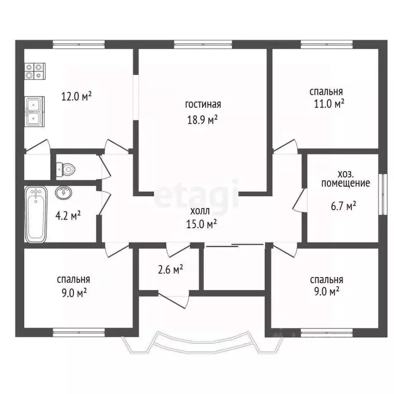 Дом в Мордовия, Кочкуровский район, с. Новая Пырма Садовая ул., 1 (100 ... - Фото 1