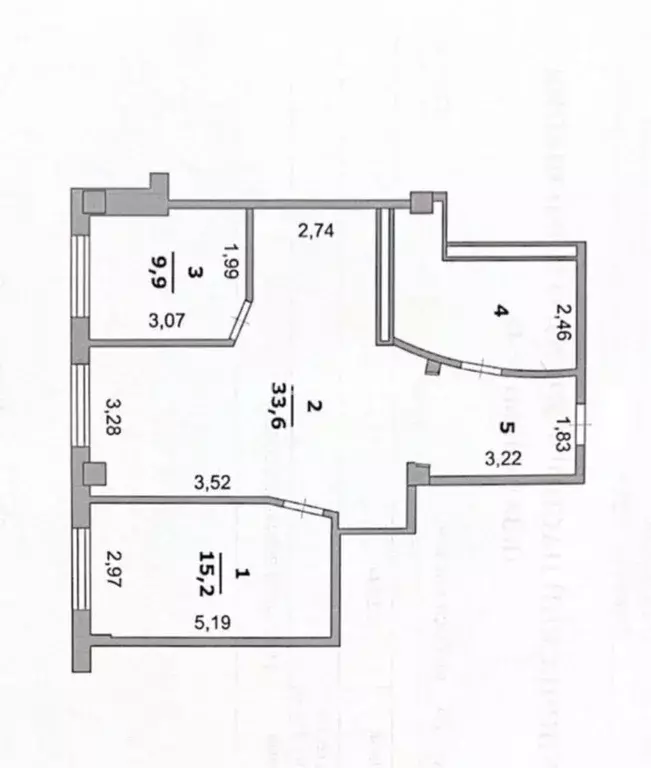 2-к кв. Белгородская область, Белгород Гостенская ул., 2б (75.0 м) - Фото 2