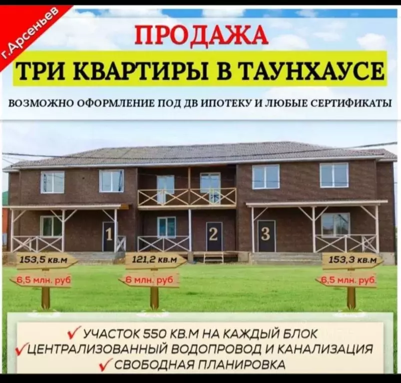 Таунхаус в Приморский край, Арсеньев ул. Лазо, 3 (125 м) - Фото 0