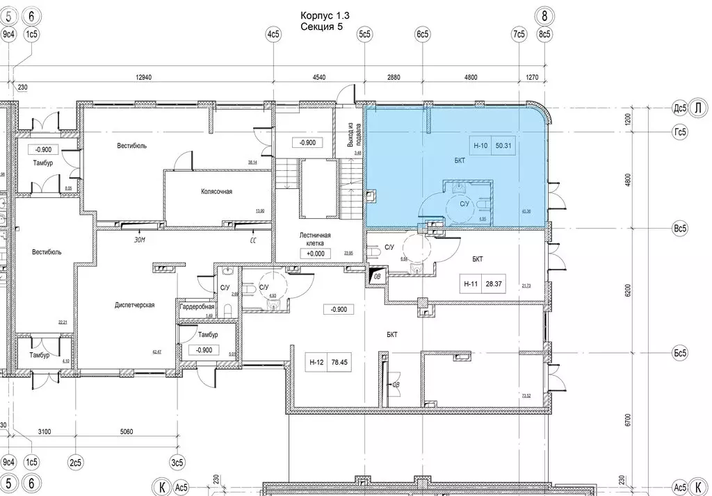 Помещение свободного назначения (50.31 м) - Фото 1