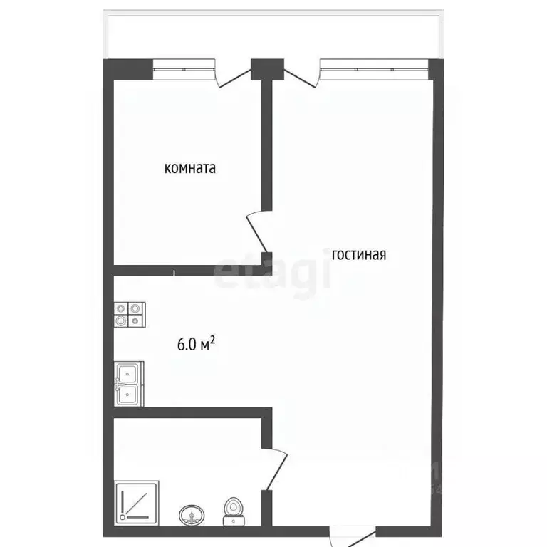 2-к кв. Крым, Ялта муниципальный округ, Береговое пгт ул. Кипарисная, ... - Фото 2