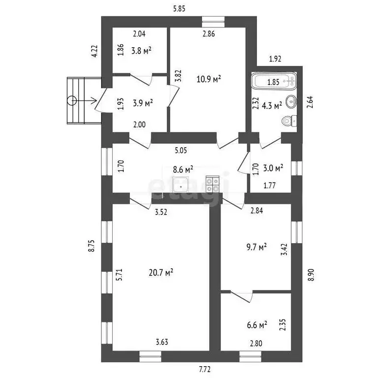 Дом в Коломна, 3-я Заводская улица (71.5 м) - Фото 1