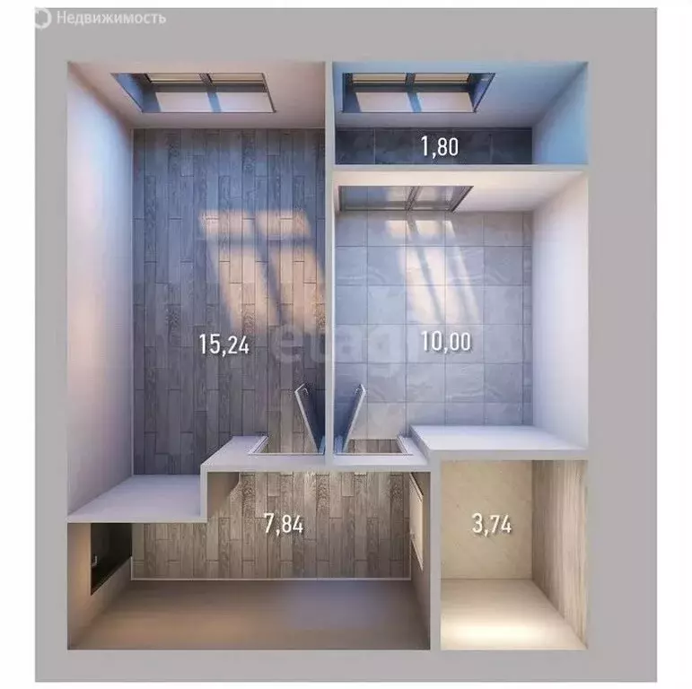 1-комнатная квартира: село Высокая Гора, жилой комплекс Атмосфера ... - Фото 1