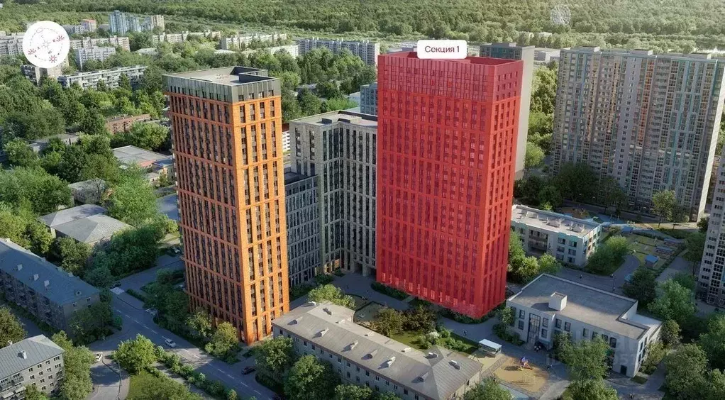 2-к кв. Москва Семеновский Парк 2 жилой комплекс (44.6 м) - Фото 1