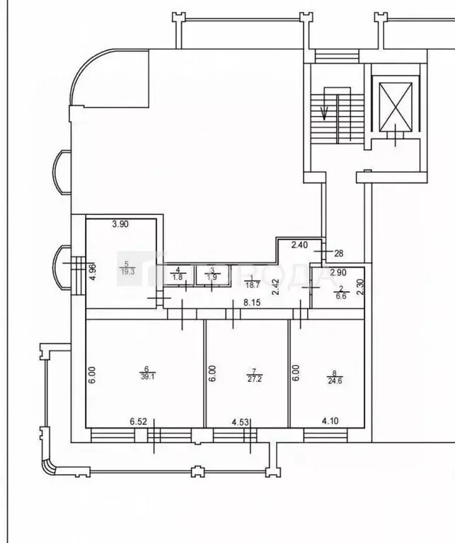 3-к кв. Томская область, Томск Типографский пер., 1А (164.0 м) - Фото 2