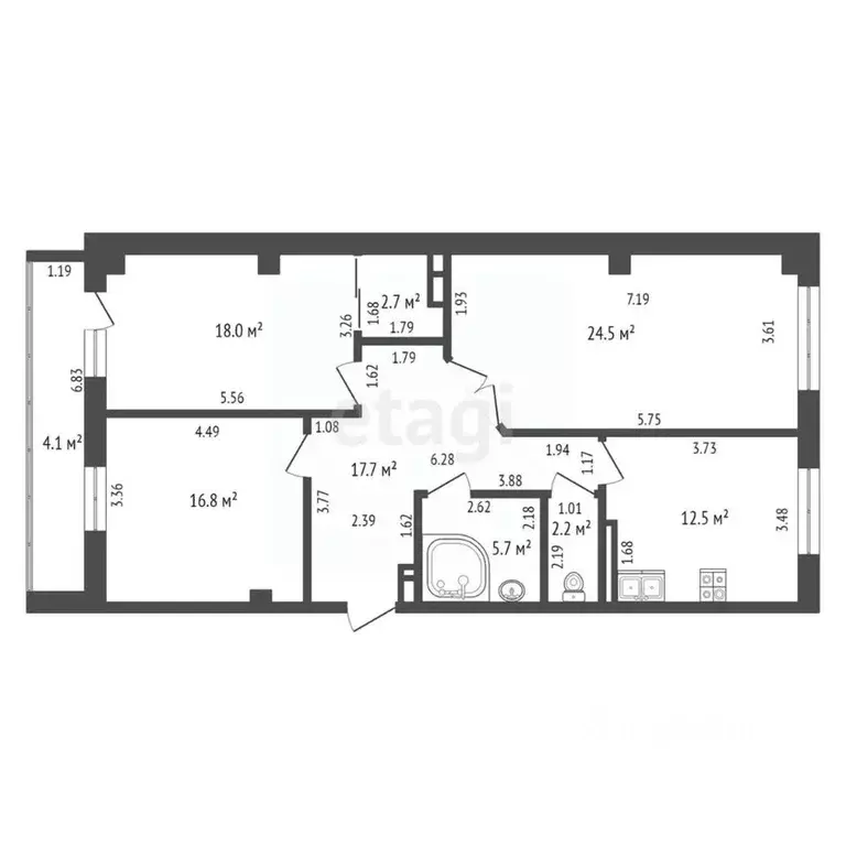3-к кв. Забайкальский край, Чита ул. Бутина, 78 (100.1 м) - Фото 1