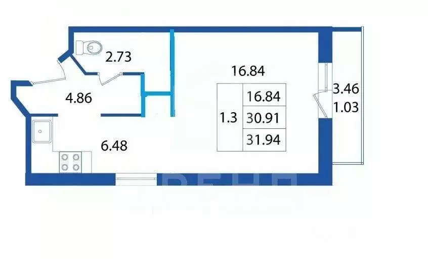 Студия Ленинградская область, Мурино Всеволожский район, аллея ... - Фото 2