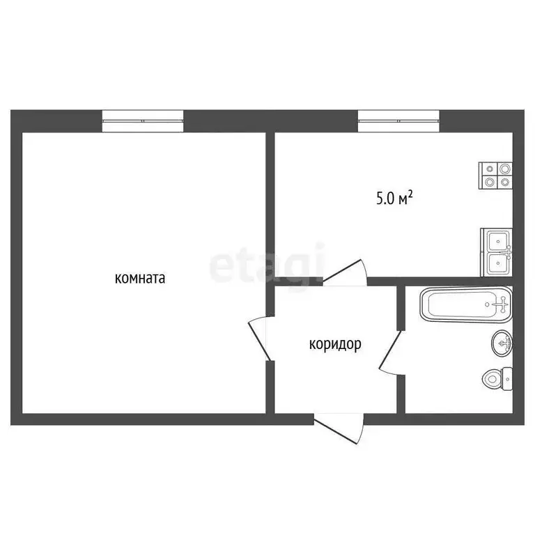 1-комнатная квартира: Нижняя Тавда, Мысовая улица, 7Б (26.9 м) - Фото 1