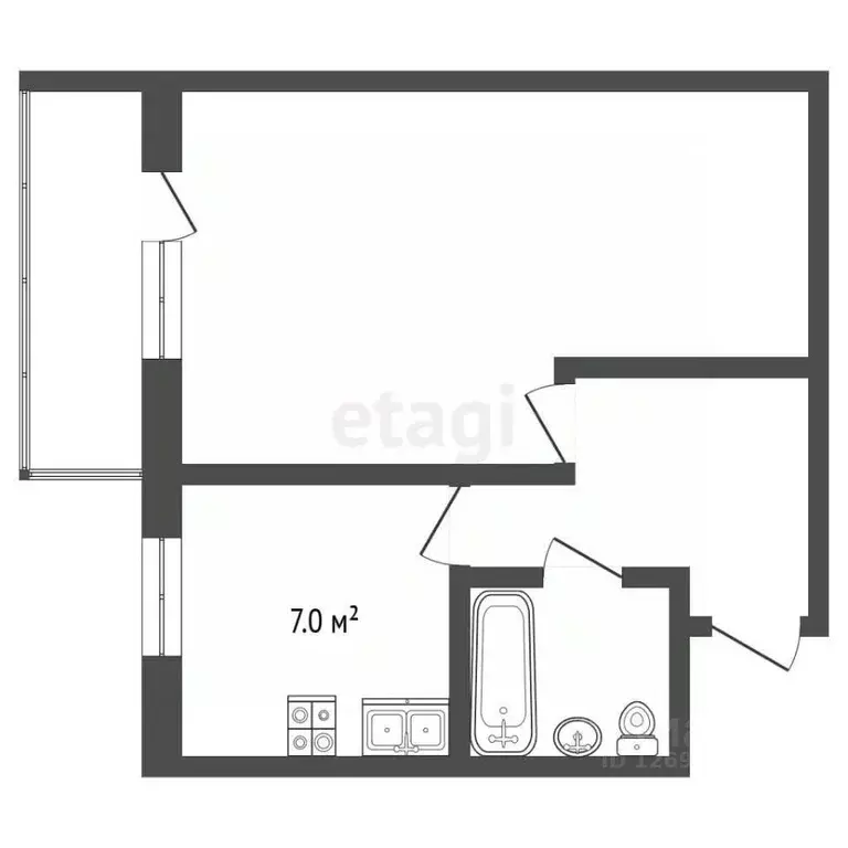 1-к кв. Москва Дмитровское ш., 95К1 (30.1 м) - Фото 2