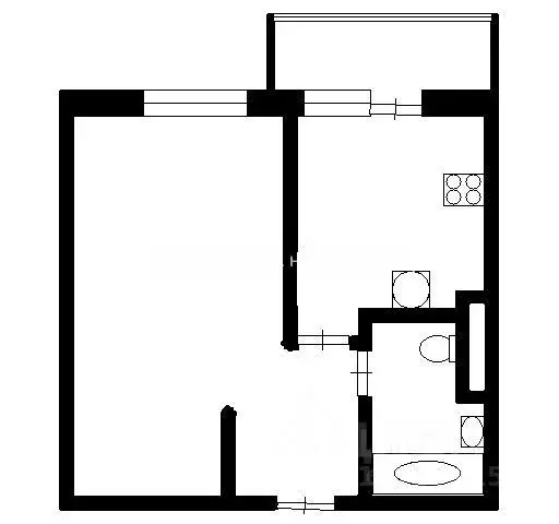 1-к кв. Томская область, Томск ул. 1-я Рабочая, 42 (37.0 м) - Фото 2