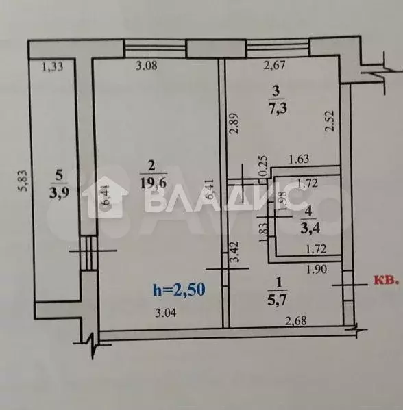 1-к. квартира, 36 м, 7/9 эт. - Фото 0