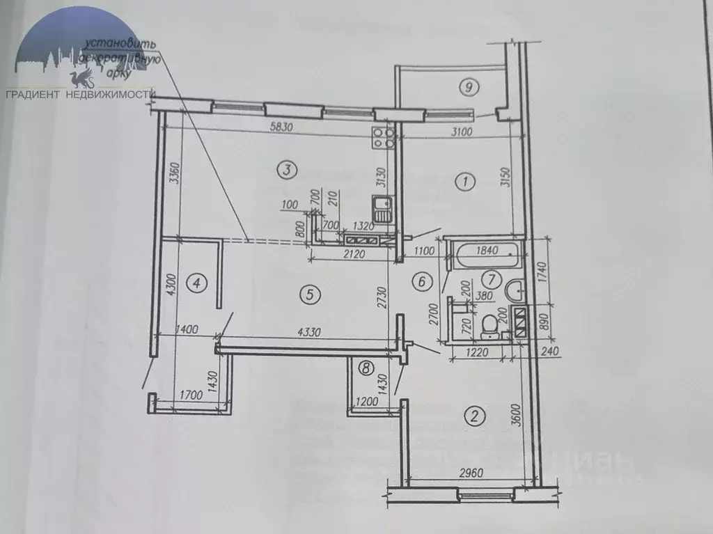 3-к кв. Татарстан, Казань просп. Победы, 18 (68.1 м) - Фото 2