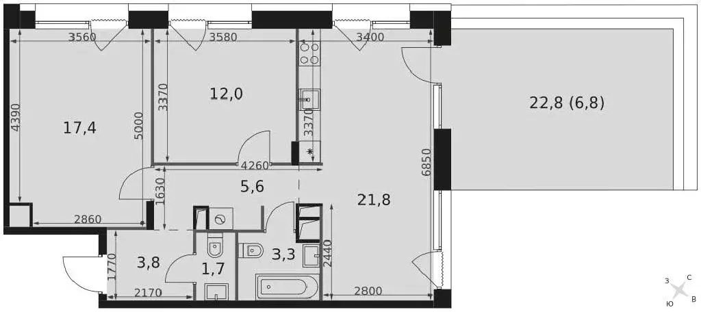 Продается 3-комнатная квартира - Фото 1