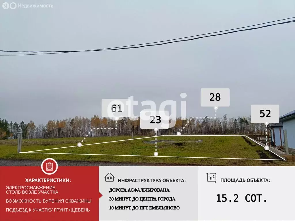 Участок в Красноярский край, Емельяновский муниципальный округ, ... - Фото 2