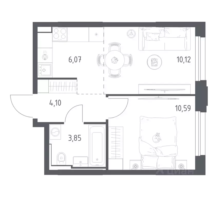 1-к кв. Московская область, Красногорск Квартал Строгино жилой ... - Фото 1