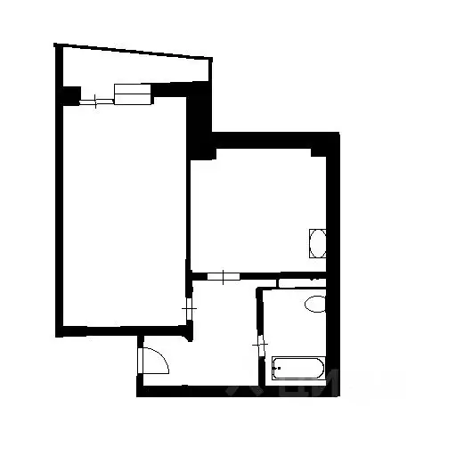 1-к кв. Татарстан, Зеленодольск ул. Мичурина, 30 (30.0 м) - Фото 1