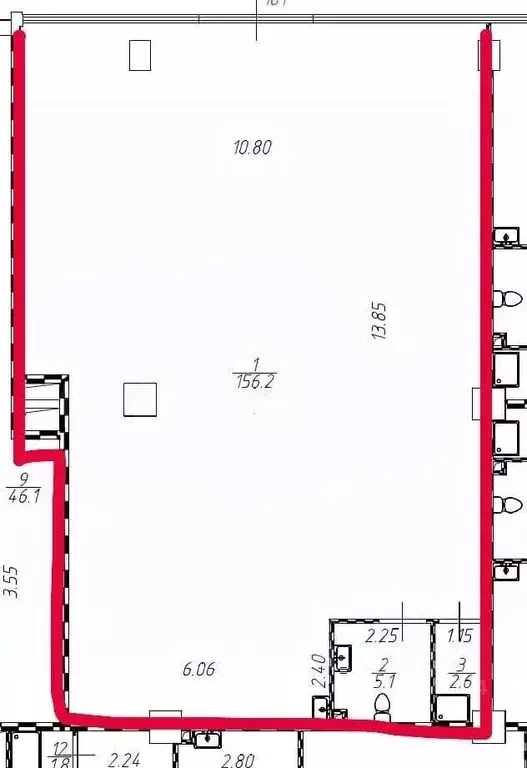 Торговая площадь в Москва Огородный проезд, 16/1с4 (164 м) - Фото 1