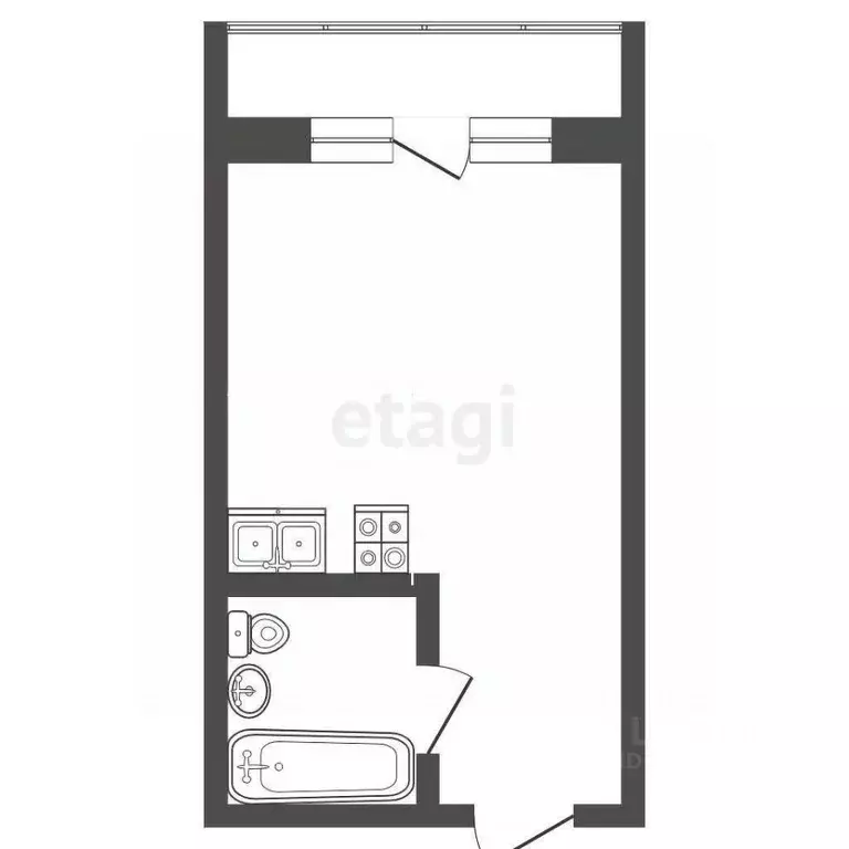 Студия Ростовская область, Ростов-на-Дону ул. Ткачева, 11 (20.0 м) - Фото 2