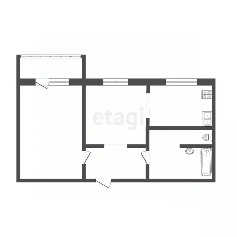 1-к кв. Костромская область, Кострома Малышково мкр, проезд ... - Фото 1