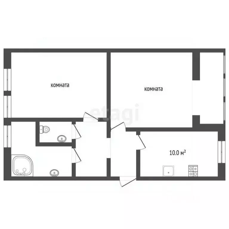 2-к кв. Севастополь ул. Братьев Манганари, 26к1 (59.8 м) - Фото 2