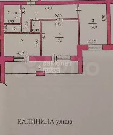 2-к. квартира, 71,3 м, 3/5 эт. - Фото 0