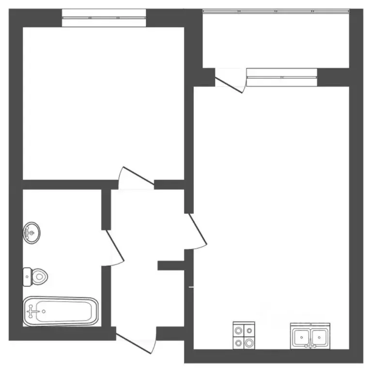 2-к кв. Тюменская область, Тюмень ул. Ю.-Р.Г. Эрвье, 32к1 (45.0 м) - Фото 2