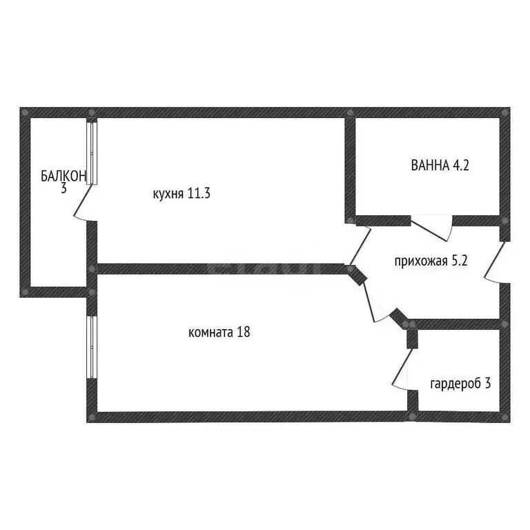 1-комнатная квартира: Краснодар, Гаражная улица, 107 (41 м) - Фото 1