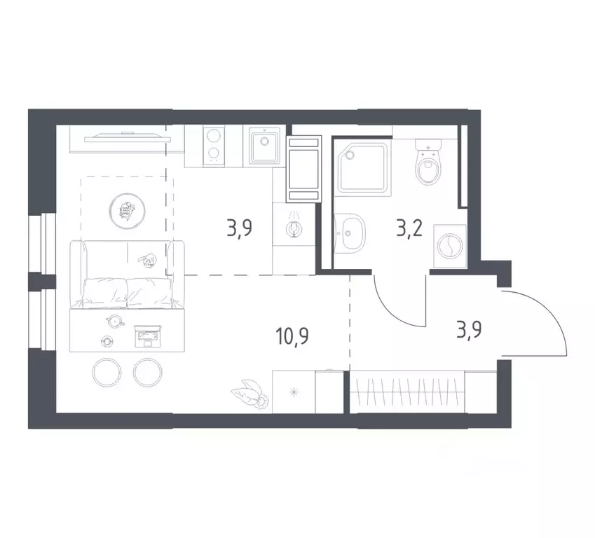 Студия Московская область, Мытищи пер. 1-й Стрелковый, 5 (21.7 м) - Фото 1