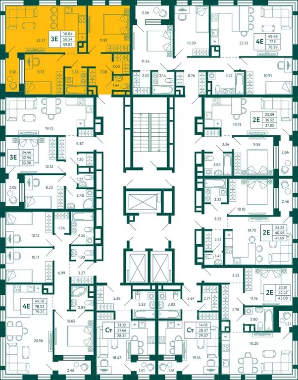 2-к кв. Башкортостан, Уфа Зеленая Роща жилрайон, Терле Парк жилой ... - Фото 2