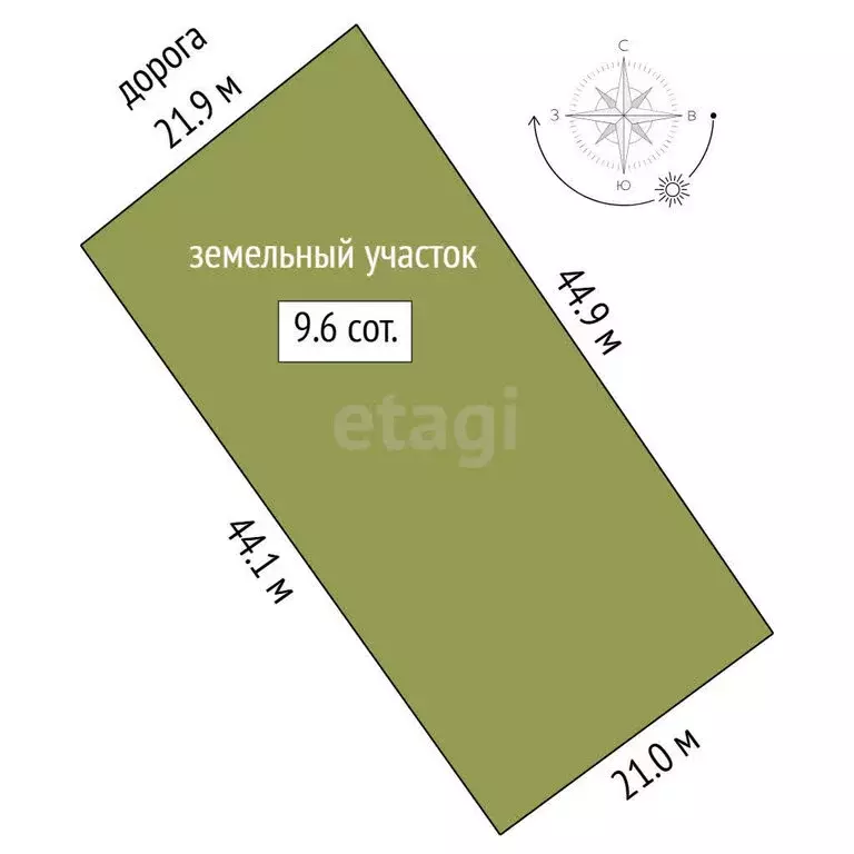 Участок в Тюмень, микрорайон Велижанский (9.59 м) - Фото 1