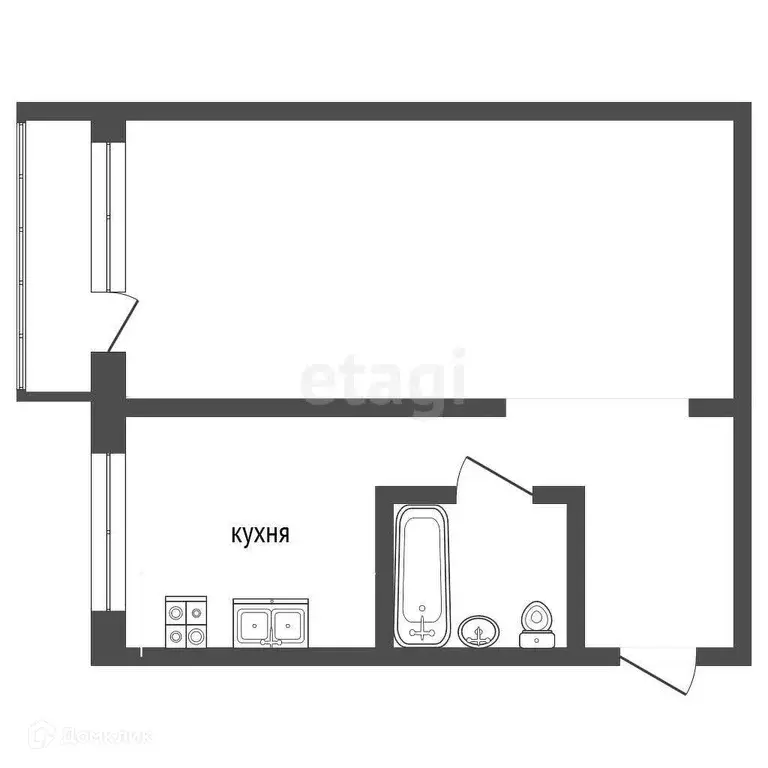 Продаётся 1-к квартира, 29.1 м - Фото 1