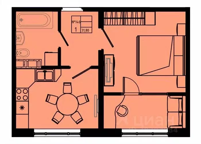 1-к кв. Ленинградская область, Коммунар г. Гатчинский муниципальный ... - Фото 1