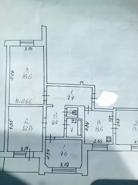 4-к. квартира, 75 м, 4/5 эт. - Фото 0