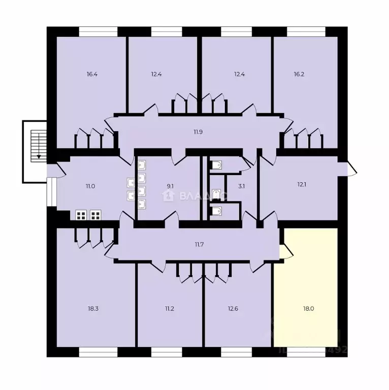 Комната Санкт-Петербург ул. Карпинского, 27К2 (18.0 м) - Фото 2