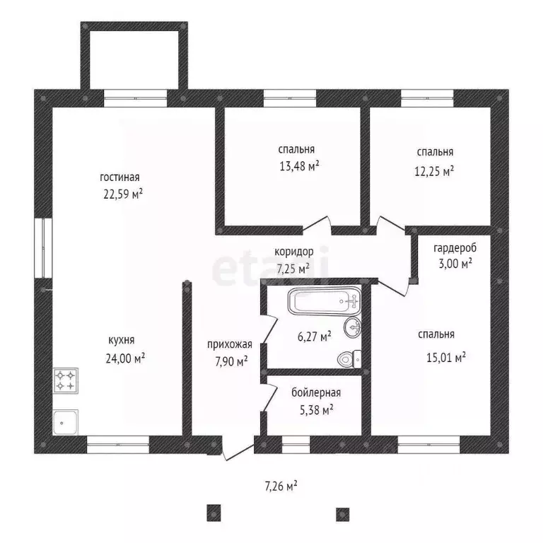 Дом в Башкортостан, Уфимский район, Русско-Юрмашский сельсовет, д. ... - Фото 2