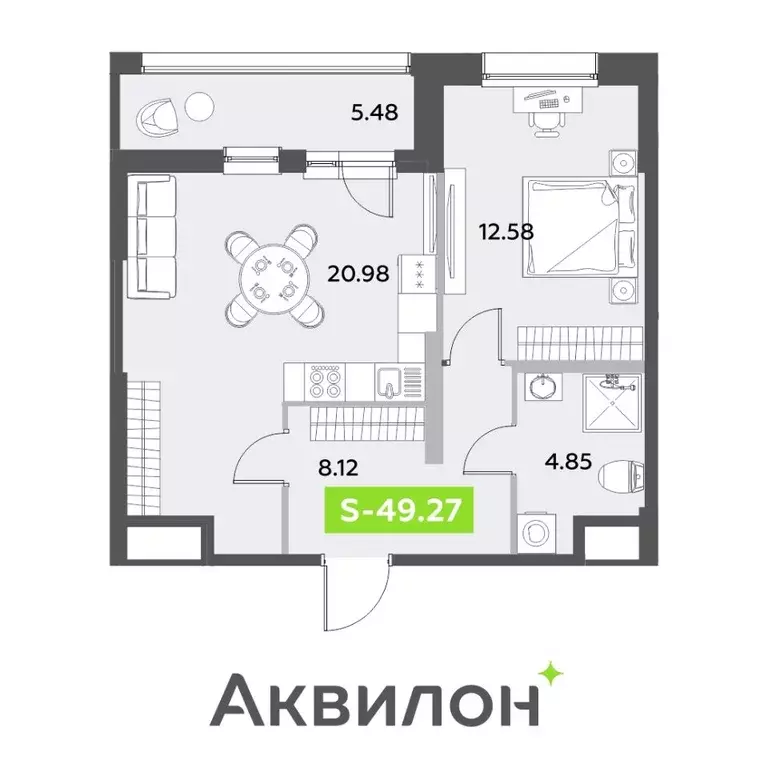 2-к кв. Санкт-Петербург ул. Среднерогатская, 11к2 (49.27 м) - Фото 0